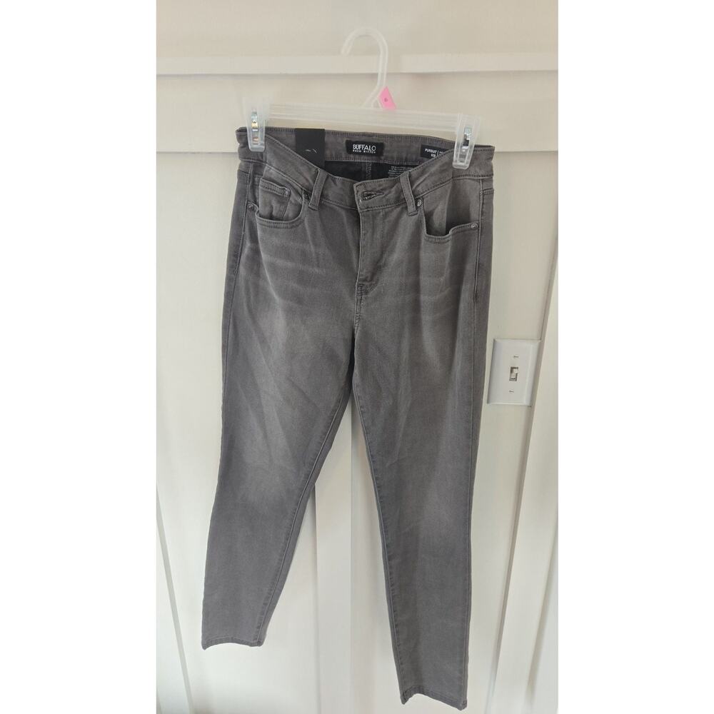 Buffalo David Bitton Pursuit Women's Mid-Rise Super Soft Skinny Gray Jeans